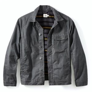 Flannel-lined Waxed Trucker Jacket